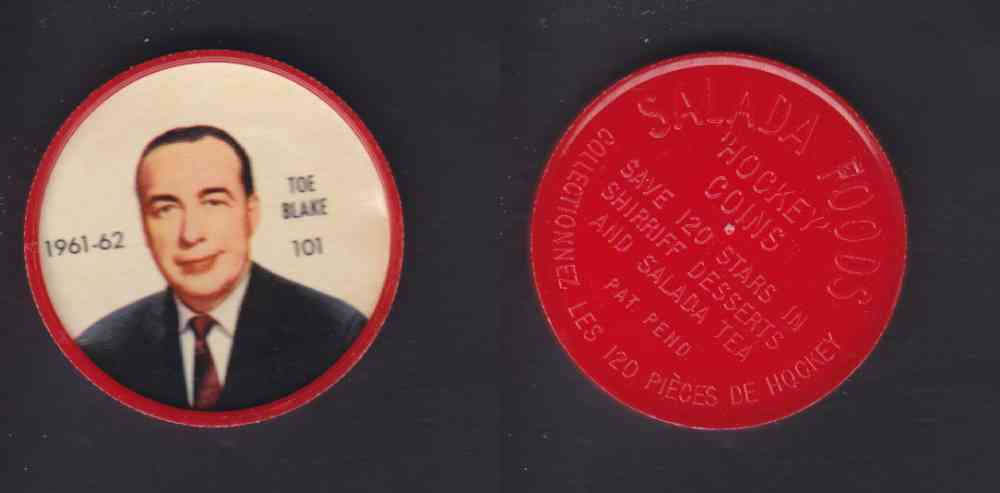 1961-62 SHIRRIFF SALADA HOCKEY COIN #101 T. BLAKE photo 1961-62 SHIRRIFF SALADA HOCKEY COIN #101 T. BLAKE photo