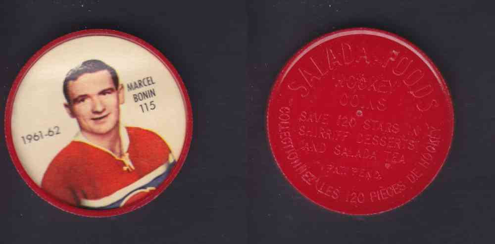 1961-62 SHIRRIFF SALADA HOCKEY COIN #115 M. BONIN photo 1961-62 SHIRRIFF SALADA HOCKEY COIN #115 M. BONIN photo