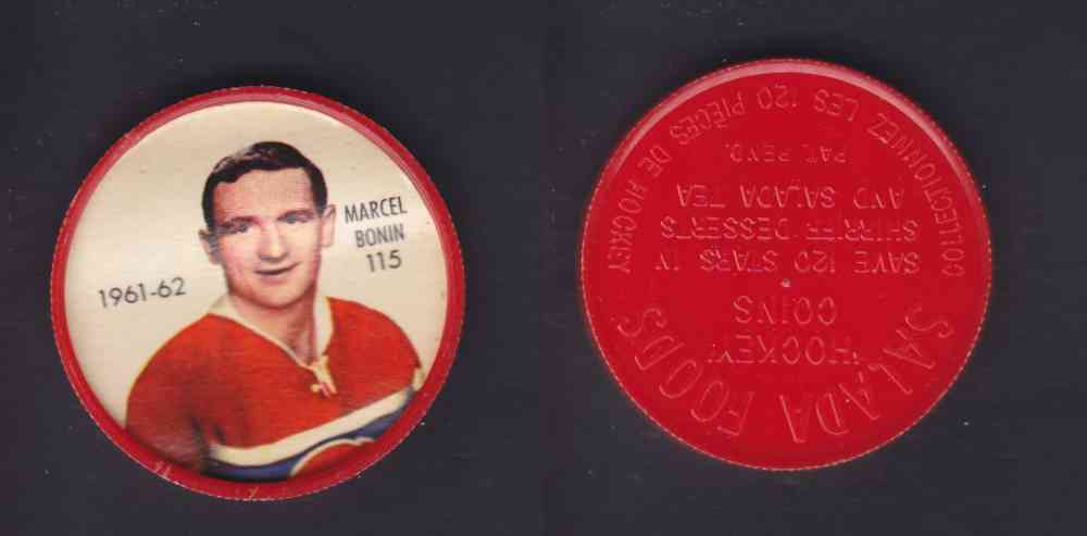 1961-62 SHIRRIFF SALADA HOCKEY COIN #115 M. BONIN photo 1961-62 SHIRRIFF SALADA HOCKEY COIN #115 M. BONIN photo