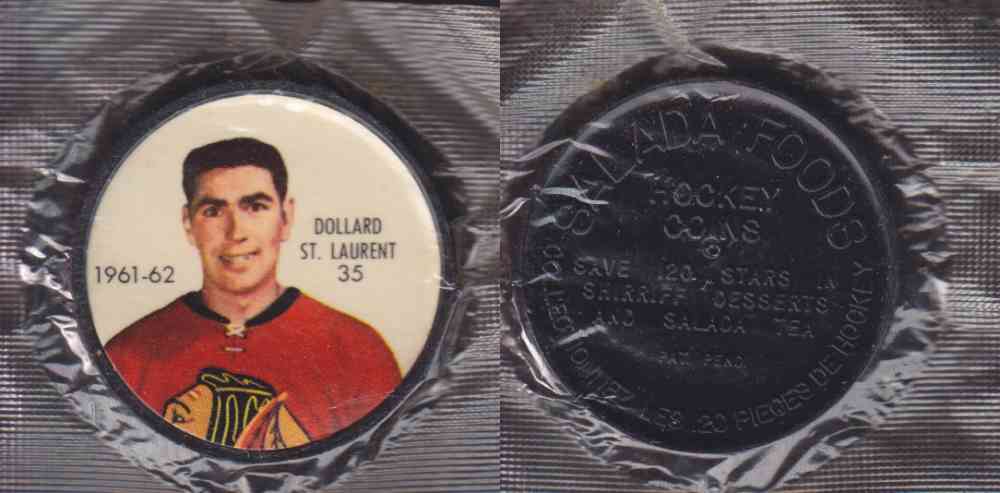 1961-62 SHIRRIFF SALADA HOCKEY COIN #35 D. ST.LAUREND UNOPENED photo 1961-62 SHIRRIFF SALADA HOCKEY COIN #35 D. ST.LAUREND UNOPENED photo