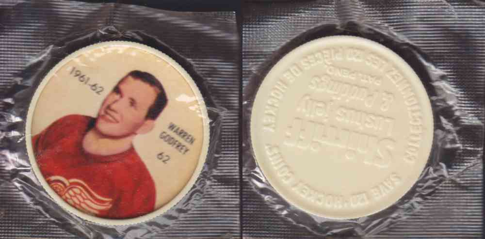1961-62 SHIRRIFF SALADA HOCKEY COIN #62 W. GODFREY UNOPENED photo 1961-62 SHIRRIFF SALADA HOCKEY COIN #62 W. GODFREY UNOPENED photo