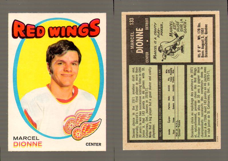 1971-72 O-PEE-CHEE HOCKEY CARD #133 M.DIONNE RC photo 1971-72 O-PEE-CHEE HOCKEY CARD #133 M.DIONNE RC photo
