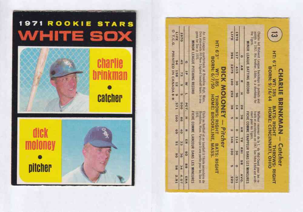 1971 O-PEE-CHEE BASEBALL CARDS #13 C. BRINKMAN photo 1971 O-PEE-CHEE BASEBALL CARDS #13 C. BRINKMAN photo