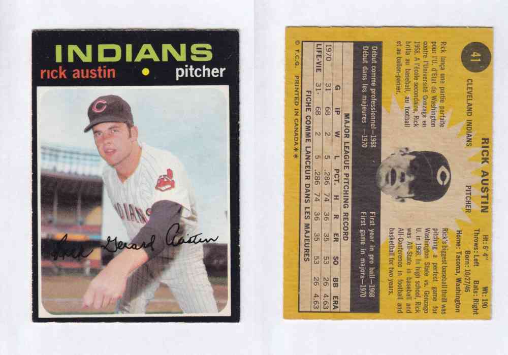 1971 O-PEE-CHEE BASEBALL CARDS #41 R. AUSTIN photo 1971 O-PEE-CHEE BASEBALL CARDS #41 R. AUSTIN photo