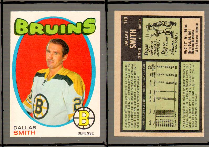 1971-72 O-PEE-CHEE HOCKEY CARD #170 D.SMITH photo 1971-72 O-PEE-CHEE HOCKEY CARD #170 D.SMITH photo