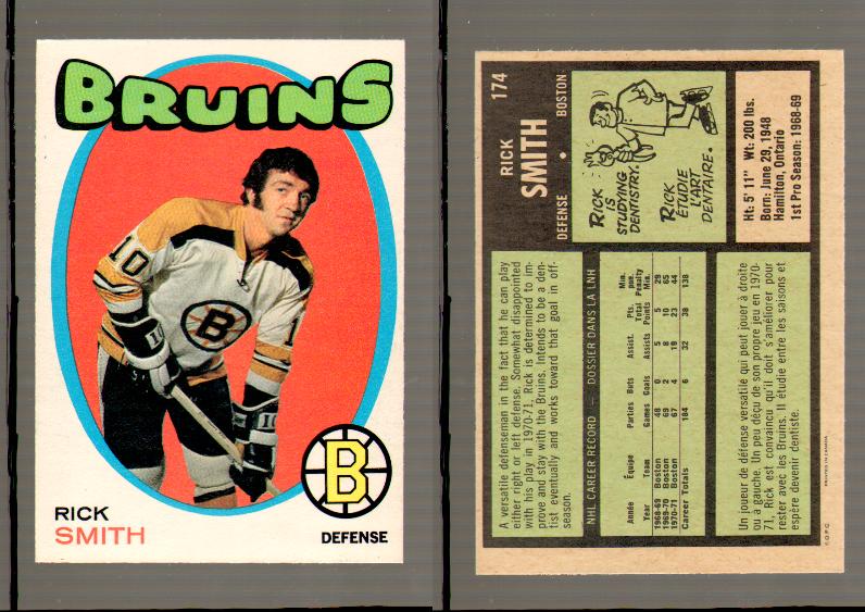 1971-72 O-PEE-CHEE HOCKEY CARD #174 R.SMITH photo 1971-72 O-PEE-CHEE HOCKEY CARD #174 R.SMITH photo