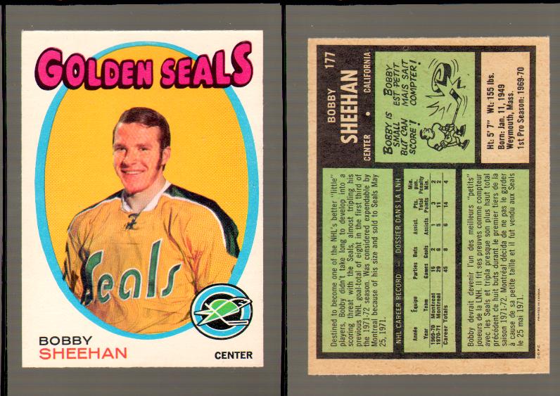 1971-72 O-PEE-CHEE HOCKEY CARD #177 B.SHEEHAN photo 1971-72 O-PEE-CHEE HOCKEY CARD #177 B.SHEEHAN photo