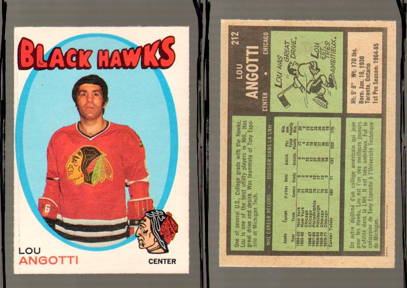 1971-72 O-PEE-CHEE HOCKEY CARD #212 L.ANGOTTI photo 1971-72 O-PEE-CHEE HOCKEY CARD #212 L.ANGOTTI photo