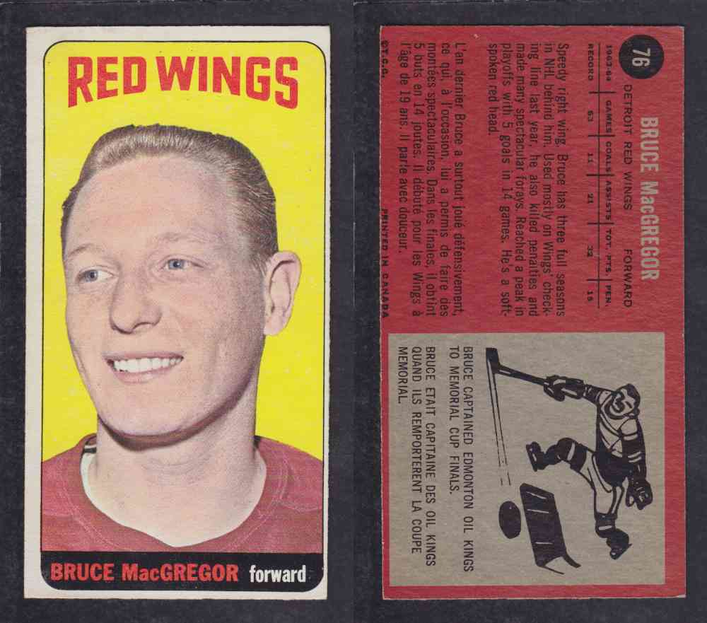 1964-65 TOPPS HOCKEY CARD #76 B. MACGREGOR photo 1964-65 TOPPS HOCKEY CARD #76 B. MACGREGOR photo
