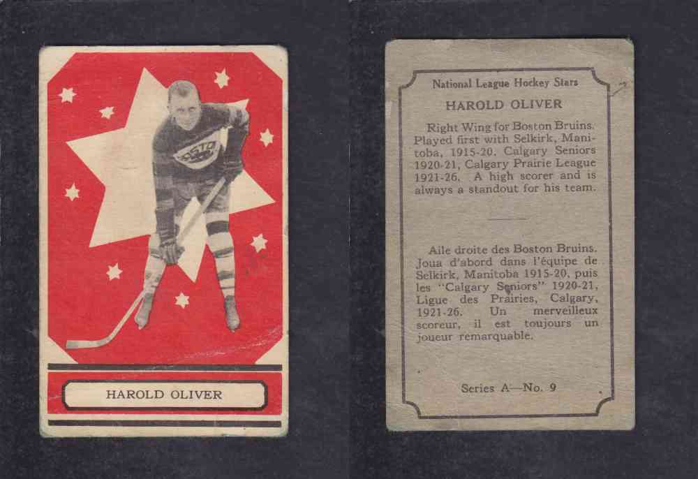 1933-34 O-PEE-CHEE HOCKEY CARD #9 H. OLIVER photo 1933-34 O-PEE-CHEE HOCKEY CARD #9 H. OLIVER photo