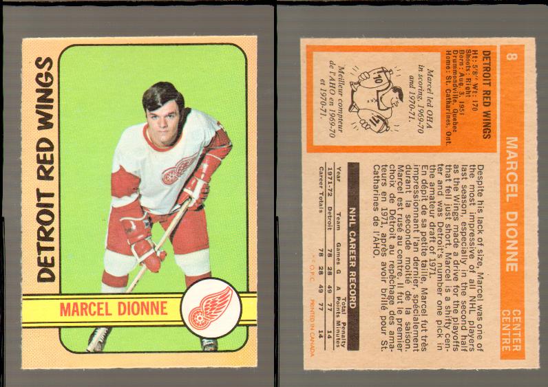 1972-73 O-PEE-CHEE HOCKEY CARD #8 M.DIONNE photo 1972-73 O-PEE-CHEE HOCKEY CARD #8 M.DIONNE photo