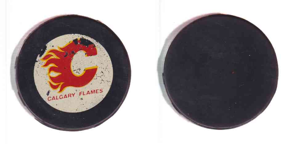 1976-83 V4 VICEROY CALGARY FLAMES PUCK photo