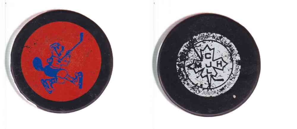 1973-81 CZE SHERBROOKE BEAVERS GAME PUCK photo 1973-81 CZE SHERBROOKE BEAVERS GAME PUCK photo