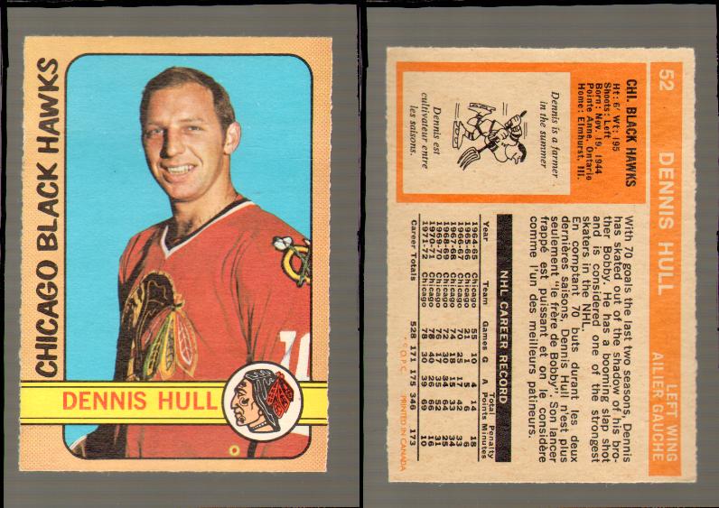 1972-73 O-PEE-CHEE HOCKEY CARD #52 D.HULL photo