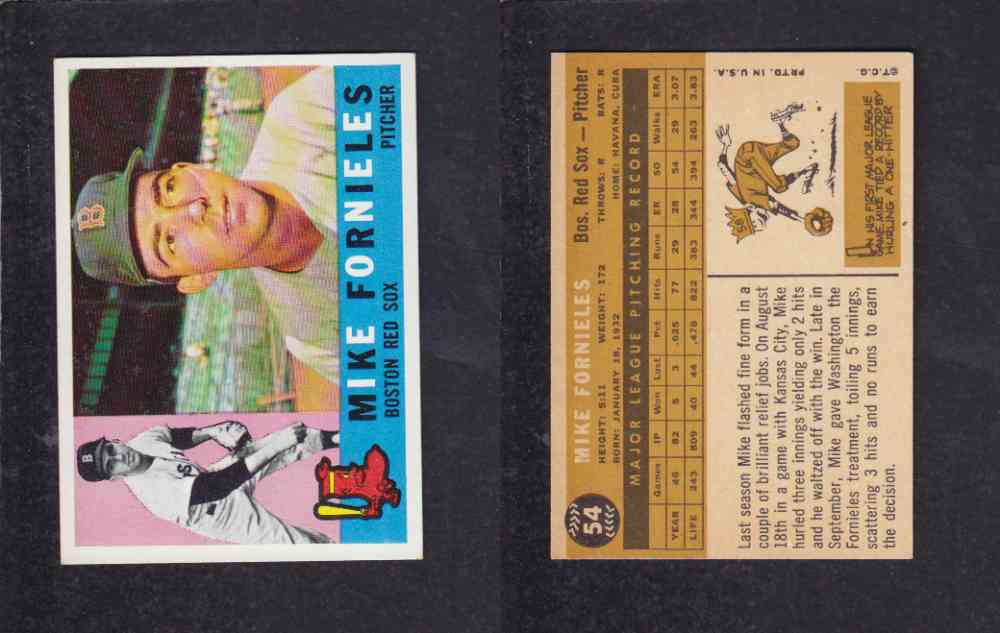 1960 TOPPS BASEBALL CARD  #54 M. FORNIELES photo