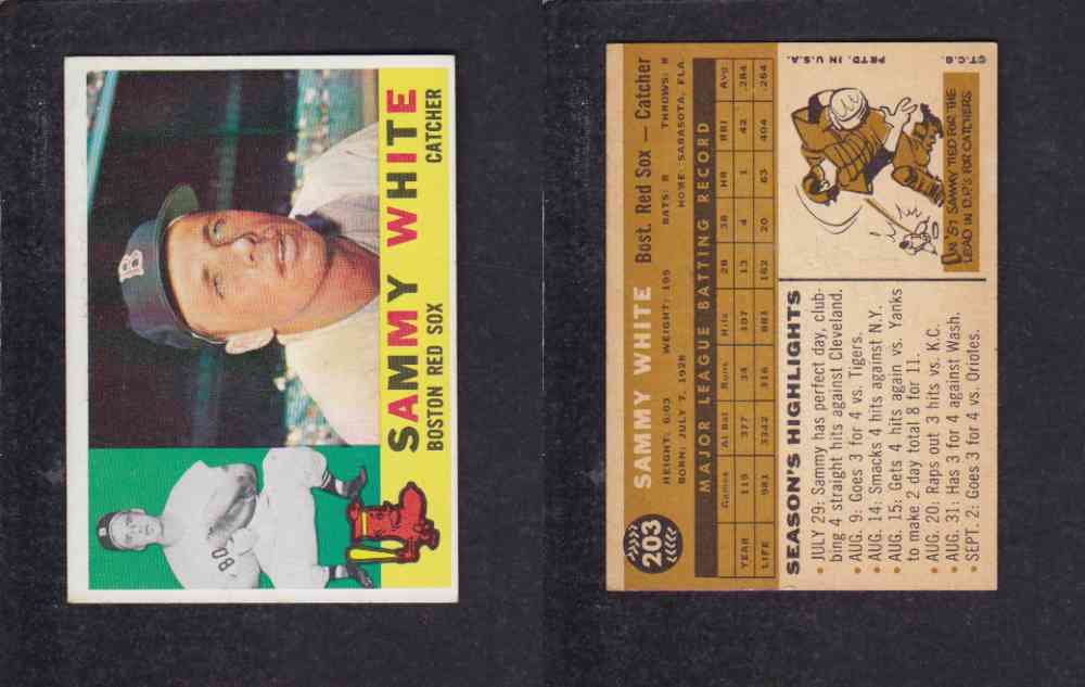 1960 TOPPS BASEBALL CARD #203 S. WHITE photo