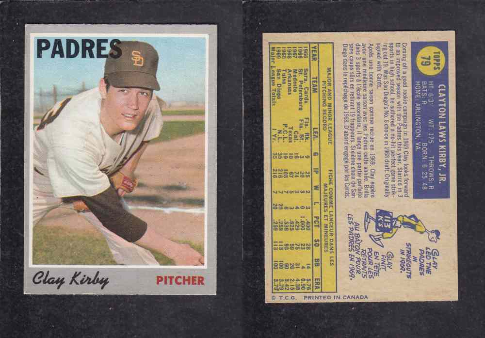 1970 O-PEE-CHEE BASEBALL CARD #79 C. KIRBY photo 1970 O-PEE-CHEE BASEBALL CARD #79 C. KIRBY photo