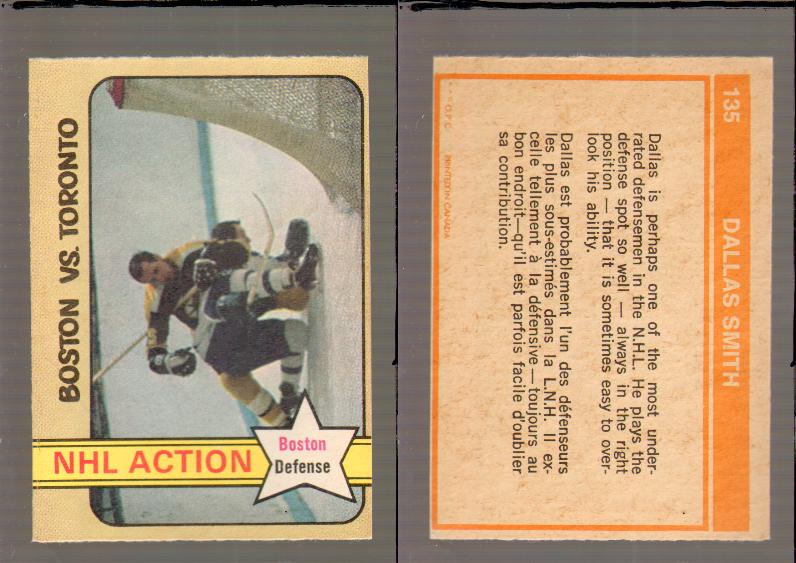 1972-73 O-PEE-CHEE HOCKEY CARD #135 BOSTON VS TORONTO photo 1972-73 O-PEE-CHEE HOCKEY CARD #135 BOSTON VS TORONTO photo