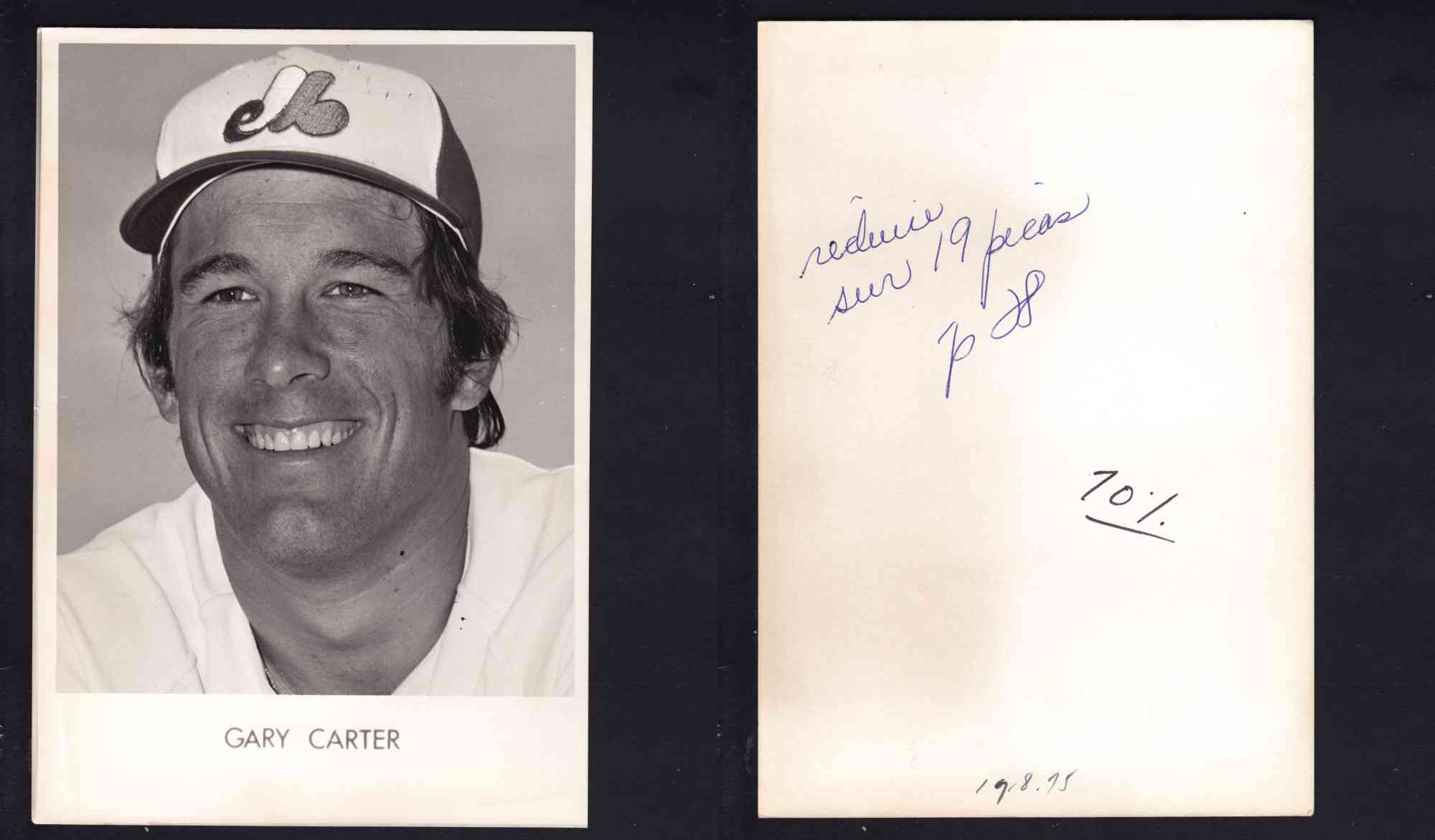 1970'S MONTREAL EXPOS PHOTO G. CARTER photo 1970'S MONTREAL EXPOS PHOTO G. CARTER photo