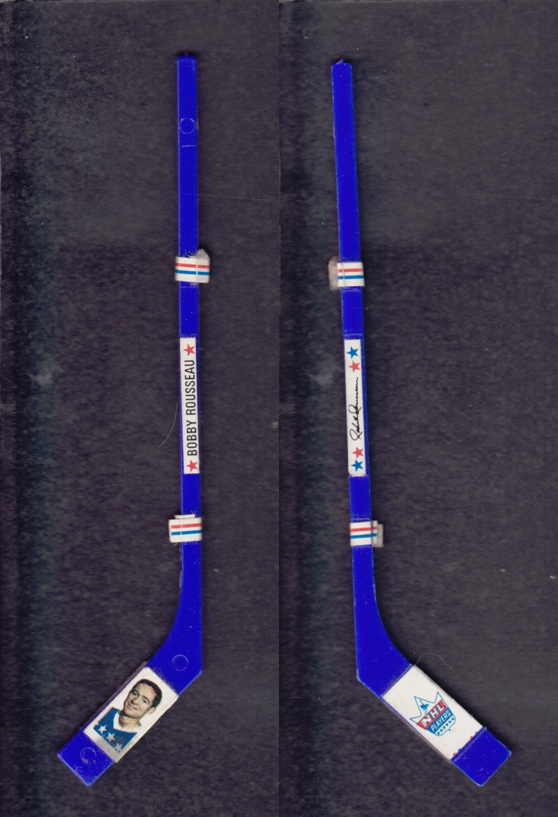 1970-71 POST HOCKEY MINI STICK B. ROUSSEAU photo