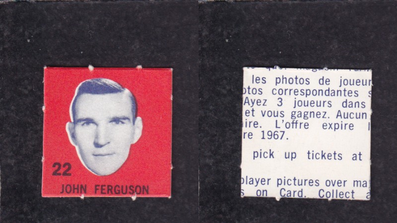 1967-68 IGA MONTREAL CANADIENS HOCKEY CARD J. FERGUSON photo 1967-68 IGA MONTREAL CANADIENS HOCKEY CARD J. FERGUSON photo