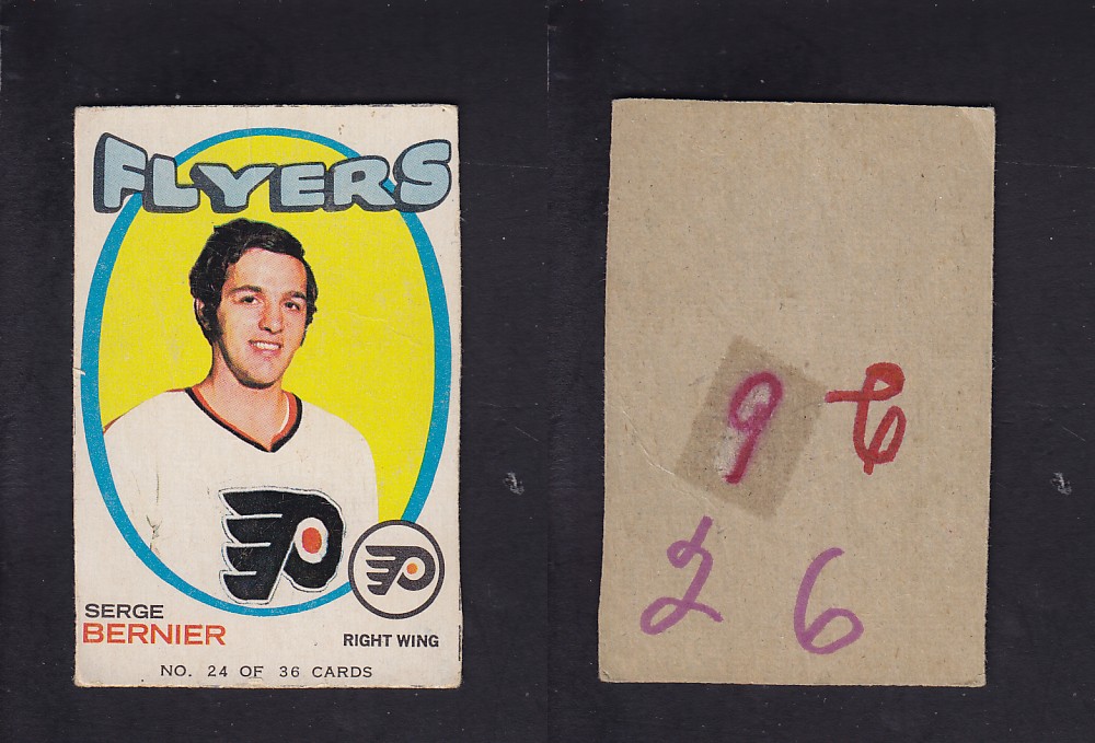 1971-72 BAZOOKA HOCKEY CARD #24 S. BERNIER photo 1971-72 BAZOOKA HOCKEY CARD #24 S. BERNIER photo