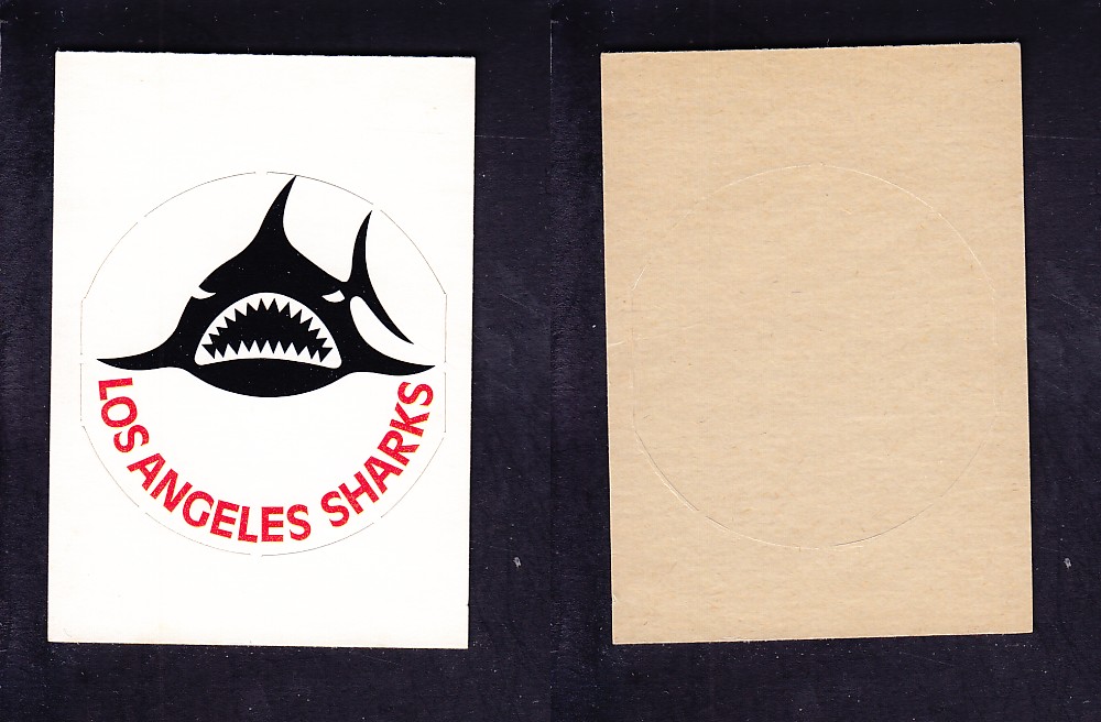 1972-73 O-P-C WHA TEAM EMBLEM LOS ANGELES SHARKS photo 1972-73 O-P-C WHA TEAM EMBLEM LOS ANGELES SHARKS photo