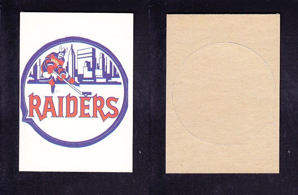 1972-73 O-P-C WHA TEAM EMBLEM NEW YORK RAIDERS photo 1972-73 O-P-C WHA TEAM EMBLEM NEW YORK RAIDERS photo