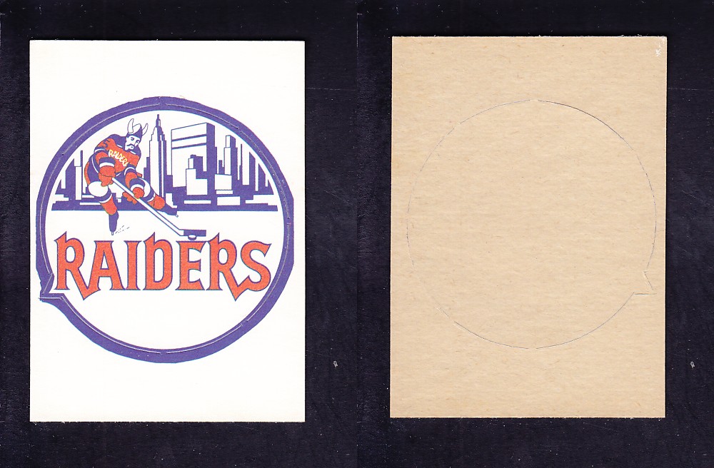 1972-73 O-P-C WHA TEAM EMBLEM NEW YORK RAIDERS photo 1972-73 O-P-C WHA TEAM EMBLEM NEW YORK RAIDERS photo