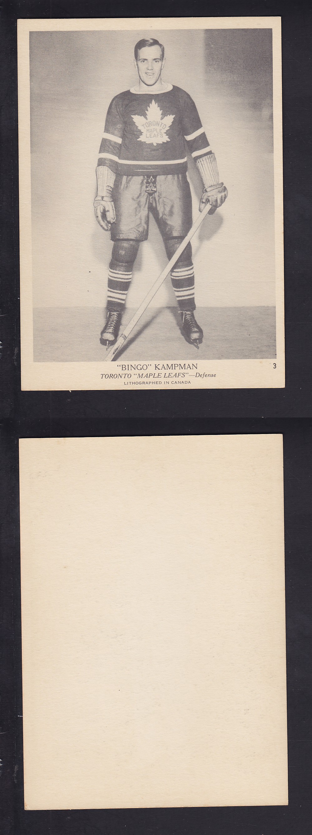 1939-40 O-PEE-CHEE HOCKEY CARD #3 KAMPMAN photo 1939-40 O-PEE-CHEE HOCKEY CARD #3 KAMPMAN photo