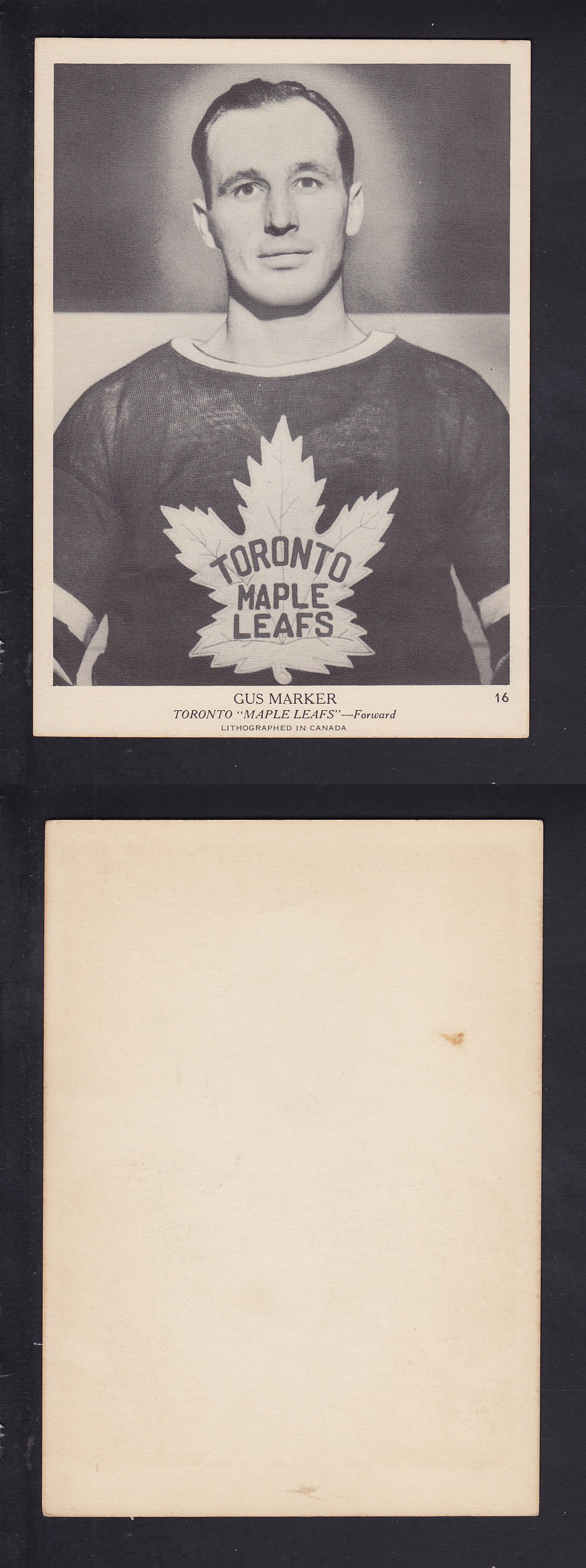 1939-40 O-PEE-CHEE HOCKEY CARD #16 G. MARKER photo