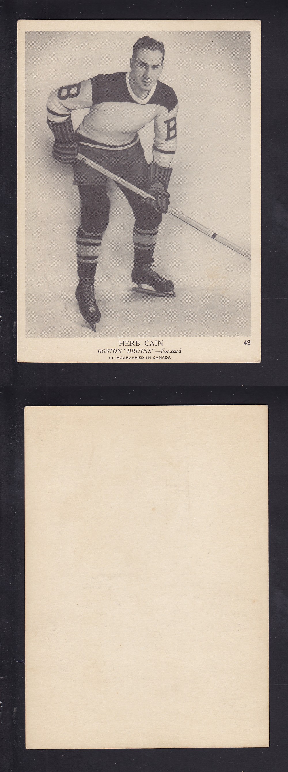 1939-40 O-PEE-CHEE HOCKEY CARD #42 H. CAIN photo 1939-40 O-PEE-CHEE HOCKEY CARD #42 H. CAIN photo