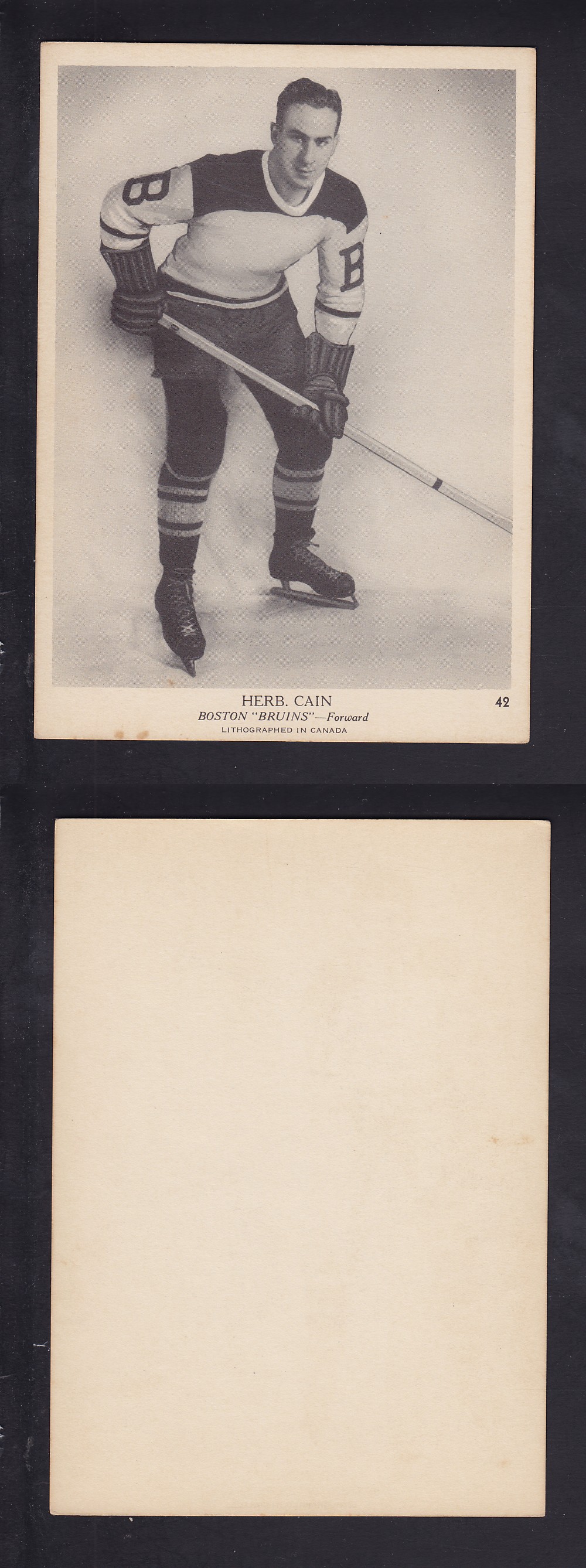 1939-40 O-PEE-CHEE HOCKEY CARD #42 H. CAIN photo 1939-40 O-PEE-CHEE HOCKEY CARD #42 H. CAIN photo