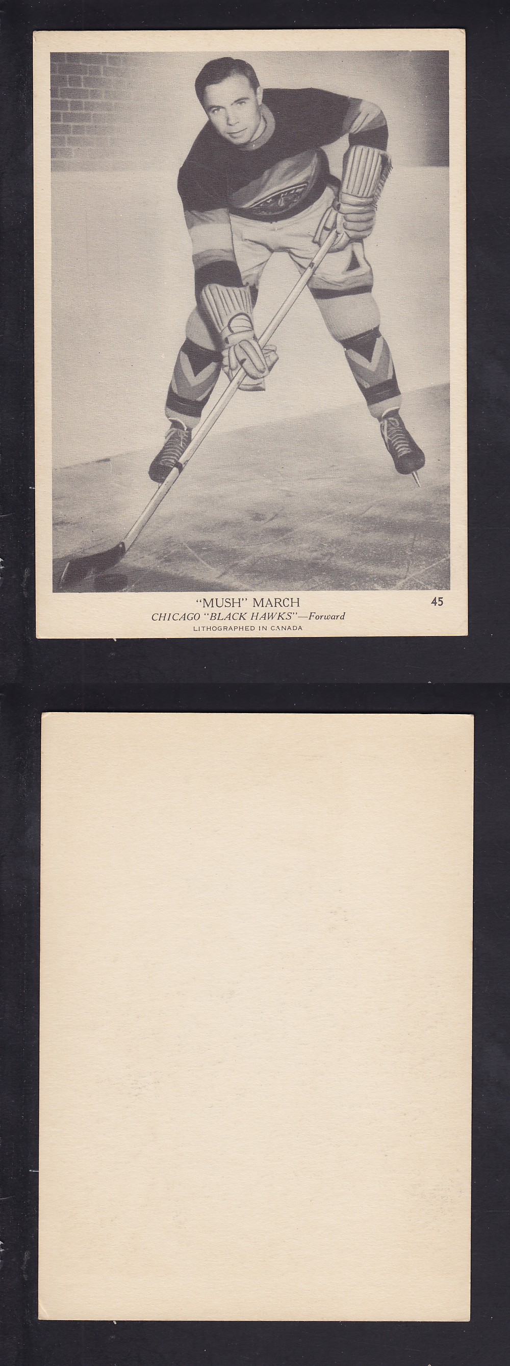 1939-40 O-PEE-CHEE HOCKEY CARD #45 MARCH photo 1939-40 O-PEE-CHEE HOCKEY CARD #45 MARCH photo