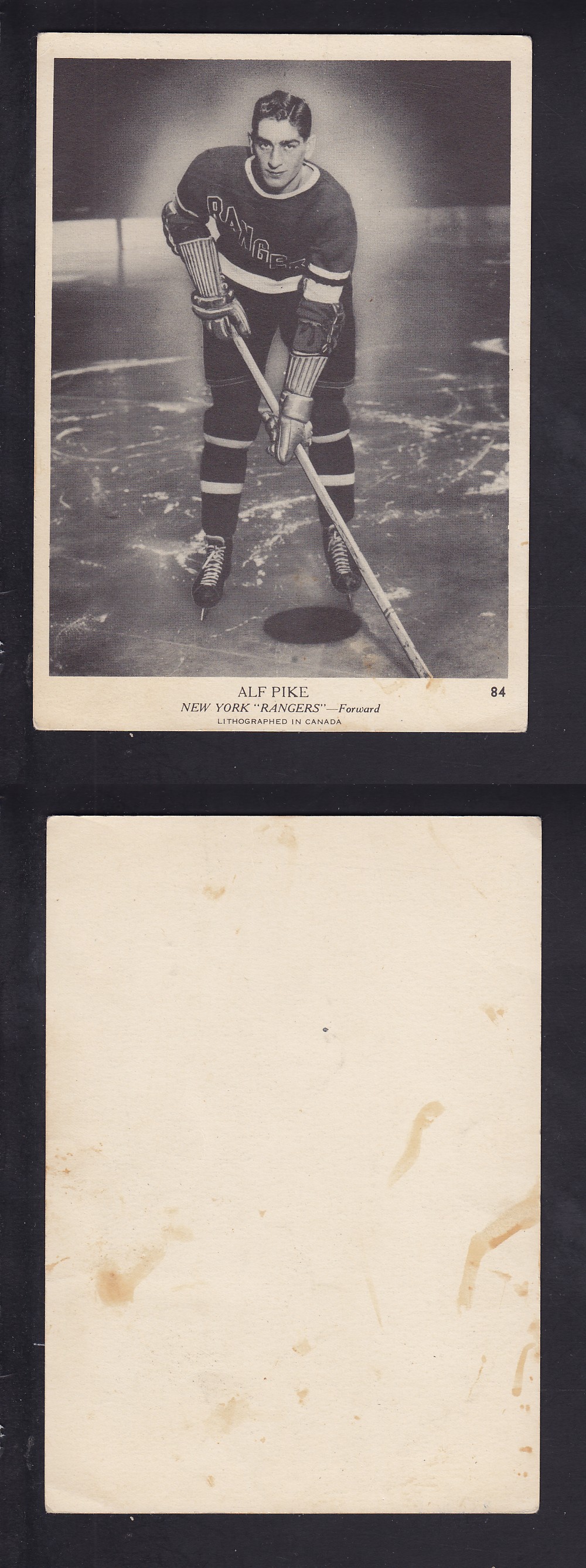 1939-40 O-PEE-CHEE HOCKEY CARD #84 A. PIKE photo 1939-40 O-PEE-CHEE HOCKEY CARD #84 A. PIKE photo
