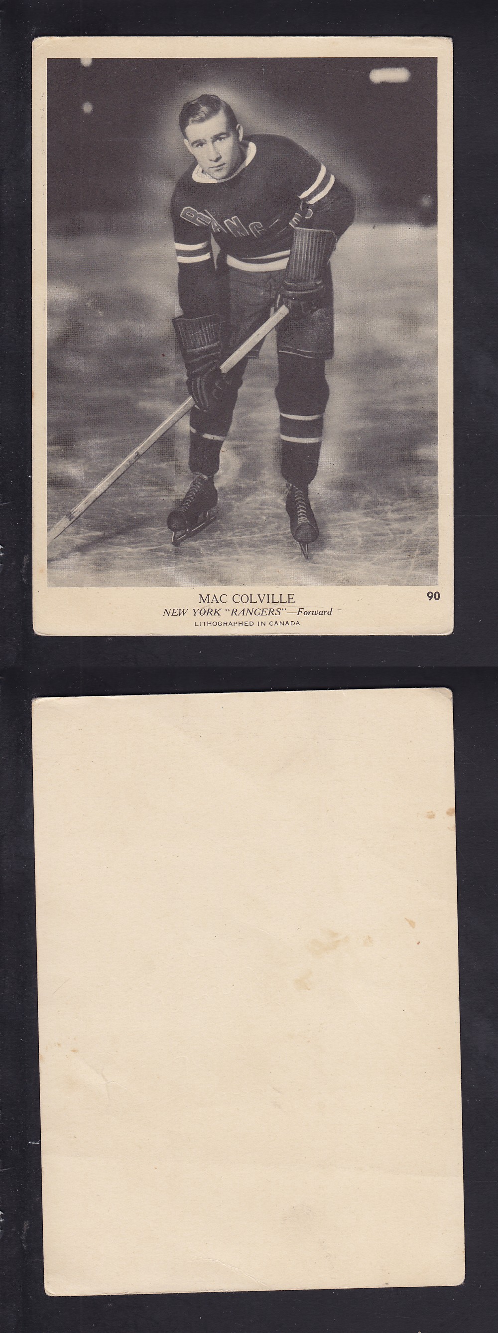 1939-40 O-PEE-CHEE HOCKEY CARD #90 M. COLVILLE photo 1939-40 O-PEE-CHEE HOCKEY CARD #90 M. COLVILLE photo