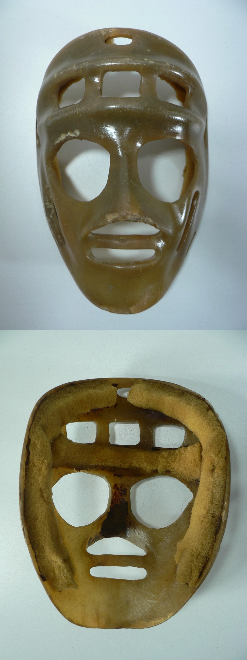 1960'S ORIGINAL FIBERGLASS GOALIE MASK photo