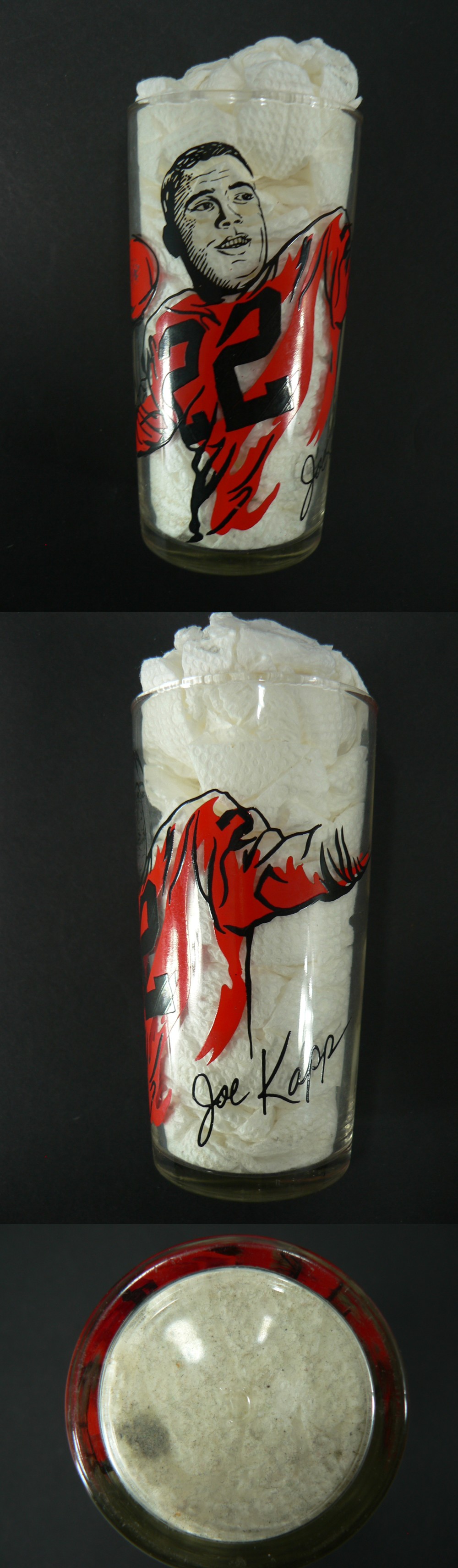 1960'S CFL B.C. LIONS JOE KAPPS FOOTBALL GLASS photo 1960'S CFL B.C. LIONS JOE KAPPS FOOTBALL GLASS photo