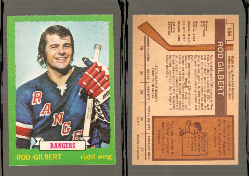 1973-74 O-PEE-CHEE CARD #156 R. GILBERT photo