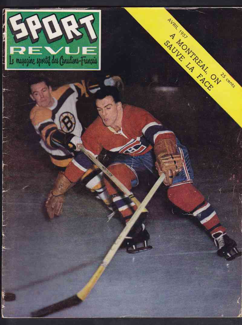 1957 LES SPORTS FULL MAGAZINE H.RICHARD ON COVER photo