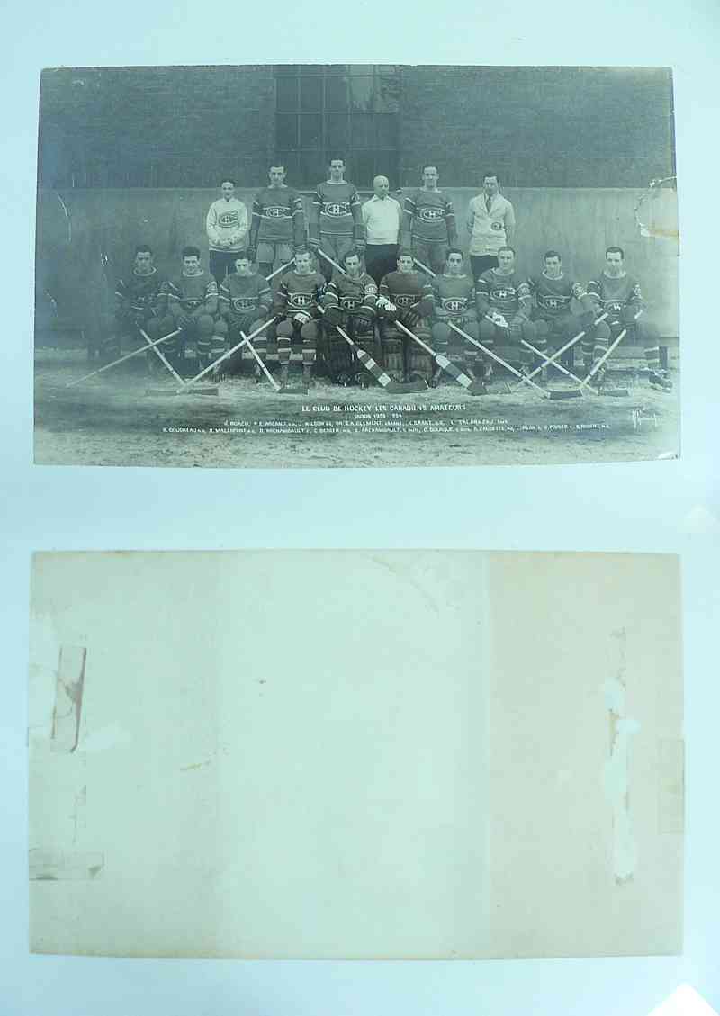 1933-34 MONTREAL CANADIENS RICE PANORAMIC TEAM PHOTO photo