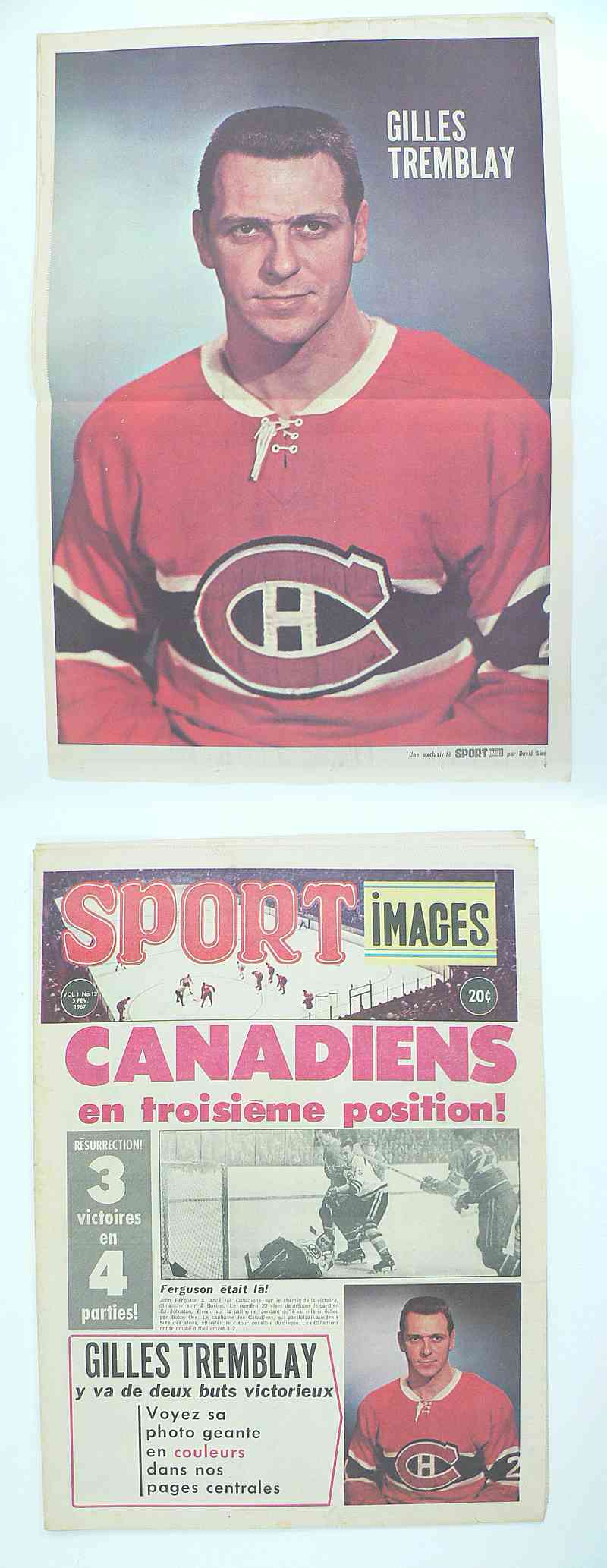 1967 SPORT IMAGES FULL MAGAZINE G.TREMBLAY POSTER photo 1967 SPORT IMAGES FULL MAGAZINE G.TREMBLAY POSTER photo