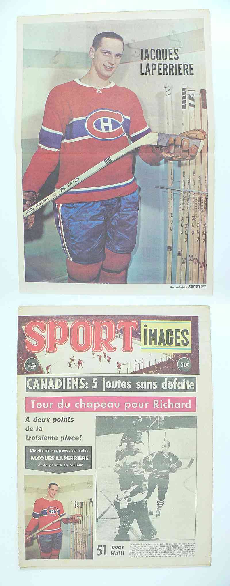 1967 SPORT IMAGES FULL MAGAZINE J.LAPERRIERE POSTER photo 1967 SPORT IMAGES FULL MAGAZINE J.LAPERRIERE POSTER photo