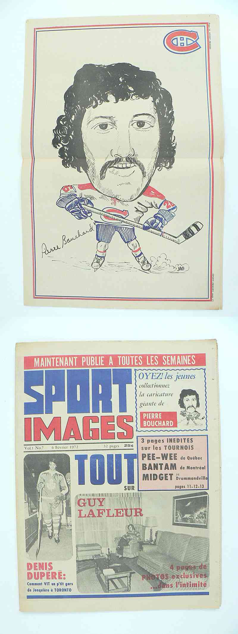1972 SPORT IMAGES FULL MAGAZINE P.BOUCHARD POSTER photo 1972 SPORT IMAGES FULL MAGAZINE P.BOUCHARD POSTER photo