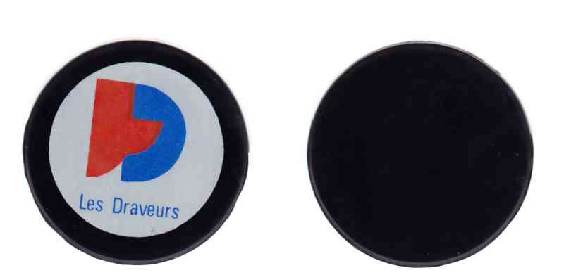 1973-79 QMJHL CZECHOSLOVAKIA TROIS-RIVIERES DRAVEURS PUCK photo