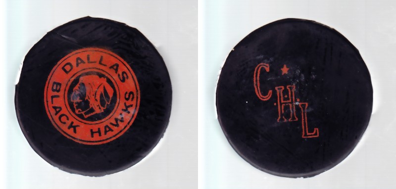 1971-75 CHL CCM DALLAS BLACKHAWKS GAME PUCK photo