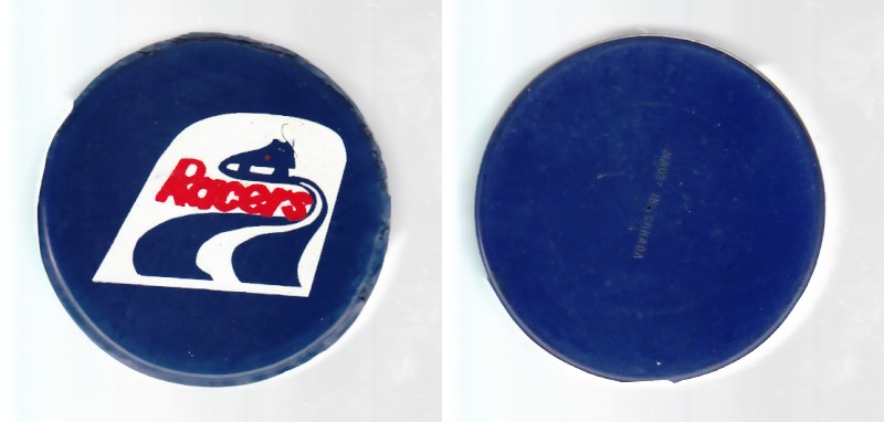 1972-75 WHA BILTRITE INDIANAPOLIS RACERS GAME PUCK photo