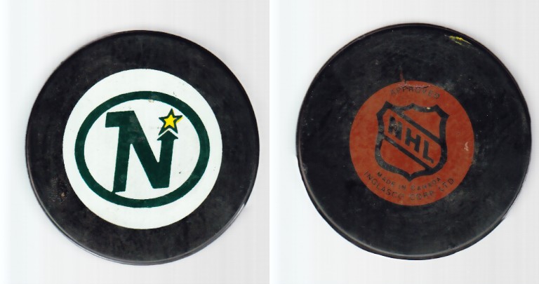 1980-85 NHL VICEROY MINNESOTA NORTH STARS GAME PUCK photo 1980-85 NHL VICEROY MINNESOTA NORTH STARS GAME PUCK photo