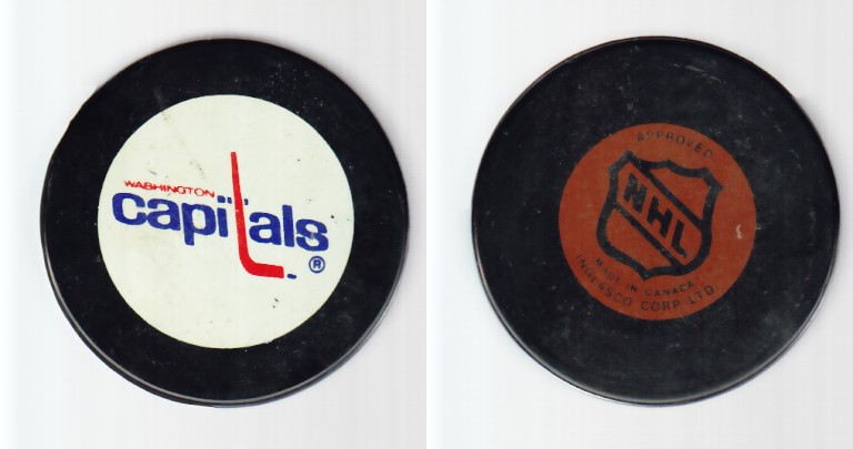 1980-85 NHL VICEROY WASHINTON CAPITALS GAME PUCK photo 1980-85 NHL VICEROY WASHINTON CAPITALS GAME PUCK photo