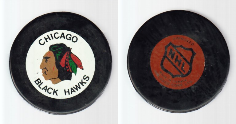 1980-85 NHL VICEROY CHICAGO BLACKHAWKS GAME PUCK photo 1980-85 NHL VICEROY CHICAGO BLACKHAWKS GAME PUCK photo